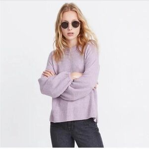 Madewell Payton Pullover Sweater in Coziest Yarn Women’s SZ Medium Lavender wool